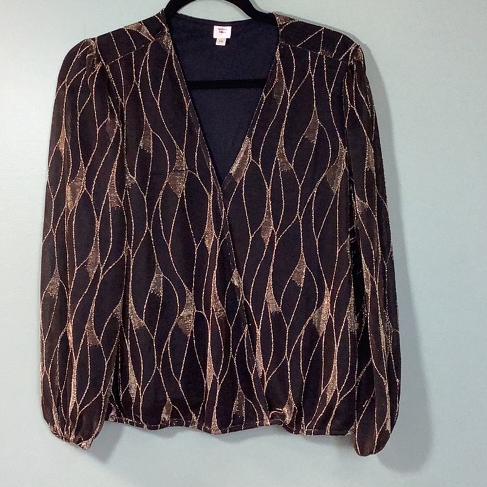 Autres Filles elegant faux wrap front top size L